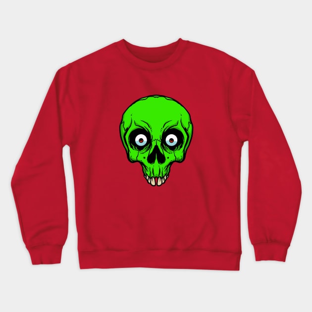 skull Crewneck Sweatshirt by RealmsOfNowhere